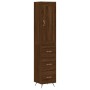 Aparador alto madera contrachapada roble marrón 34,5x34x180 cm de vidaXL, Aparadores - Ref: Foro24-3200176, Precio: 113,43 €,...