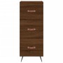 Aparador alto madera contrachapada roble marrón 34,5x34x180 cm de vidaXL, Aparadores - Ref: Foro24-3200176, Precio: 113,43 €,...