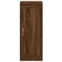 Aparador alto madera contrachapada roble marrón 34,5x34x180 cm de vidaXL, Aparadores - Ref: Foro24-3200176, Precio: 113,43 €,...