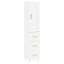 Aparador alto madera contrachapada blanco 34,5x34x180 cm de vidaXL, Aparadores - Ref: Foro24-3200185, Precio: 109,92 €, Descu...