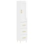 Aparador alto madera contrachapada blanco brillo 34,5x34x180 cm de vidaXL, Aparadores - Ref: Foro24-3200187, Precio: 122,99 €...