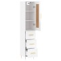 Aparador alto madera contrachapada blanco brillo 34,5x34x180 cm de vidaXL, Aparadores - Ref: Foro24-3200187, Precio: 122,99 €...