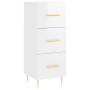 Aparador alto madera contrachapada blanco brillo 34,5x34x180 cm de vidaXL, Aparadores - Ref: Foro24-3200187, Precio: 122,99 €...