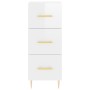 Aparador alto madera contrachapada blanco brillo 34,5x34x180 cm de vidaXL, Aparadores - Ref: Foro24-3200187, Precio: 122,99 €...