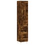 Aparador de madera contrachapada roble ahumado 34,5x34x180 cm de vidaXL, Aparadores - Ref: Foro24-3200190, Precio: 107,84 €, ...