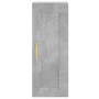 Aparador de madera contrachapada gris hormigón 34,5x34x180 cm de vidaXL, Aparadores - Ref: Foro24-3200189, Precio: 107,84 €, ...