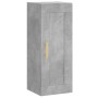 Aparador de madera contrachapada gris hormigón 34,5x34x180 cm de vidaXL, Aparadores - Ref: Foro24-3200189, Precio: 107,84 €, ...