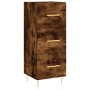 Aparador de madera contrachapada roble ahumado 34,5x34x180 cm de vidaXL, Aparadores - Ref: Foro24-3200190, Precio: 107,84 €, ...