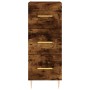 Aparador de madera contrachapada roble ahumado 34,5x34x180 cm de vidaXL, Aparadores - Ref: Foro24-3200190, Precio: 107,84 €, ...