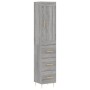 Aparador alto madera contrachapada gris Sonoma 34,5x34x180 cm de vidaXL, Aparadores - Ref: Foro24-3200191, Precio: 111,24 €, ...