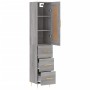 Aparador alto madera contrachapada gris Sonoma 34,5x34x180 cm de vidaXL, Aparadores - Ref: Foro24-3200191, Precio: 111,24 €, ...