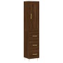 Aparador alto madera contrachapada roble marrón 34,5x34x180 cm de vidaXL, Aparadores - Ref: Foro24-3200192, Precio: 111,37 €,...