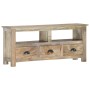 Solid mango wood TV cabinet 110x30x50 cm by vidaXL, TV Furniture - Ref: Foro24-286384, Price: 252,20 €, Discount: %