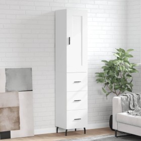 Tall white plywood highboard 34.5x34x180 cm by vidaXL, Sideboards - Ref: Foro24-3200209, Price: 114,71 €, Discount: %