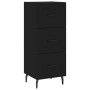 Aparador de madera contrachapada negro 34,5x34x180 cm de vidaXL, Aparadores - Ref: Foro24-3200210, Precio: 114,87 €, Descuent...