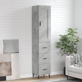 Concrete gray plywood sideboard 34.5x34x180 cm by vidaXL, Sideboards - Ref: Foro24-3200213, Price: 114,18 €, Discount: %