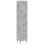 Aparador de madera contrachapada gris hormigón 34,5x34x180 cm de vidaXL, Aparadores - Ref: Foro24-3200213, Precio: 114,03 €, ...