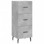 Aparador de madera contrachapada gris hormigón 34,5x34x180 cm de vidaXL, Aparadores - Ref: Foro24-3200213, Precio: 114,03 €, ...