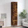 Aparador de madera contrachapada roble ahumado 34,5x34x180 cm de vidaXL, Aparadores - Ref: Foro24-3200214, Precio: 110,94 €, ...