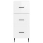 High glossy white plywood sideboard 34.5x34x180 cm by vidaXL, Sideboards - Ref: Foro24-3200211, Price: 121,82 €, Discount: %