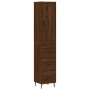 Aparador alto madera contrachapada roble marrón 34,5x34x180 cm de vidaXL, Aparadores - Ref: Foro24-3200216, Precio: 114,56 €,...