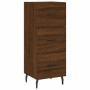 Aparador alto madera contrachapada roble marrón 34,5x34x180 cm de vidaXL, Aparadores - Ref: Foro24-3200216, Precio: 114,56 €,...