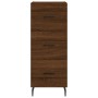 Aparador alto madera contrachapada roble marrón 34,5x34x180 cm de vidaXL, Aparadores - Ref: Foro24-3200216, Precio: 114,56 €,...