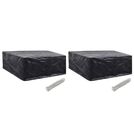 Fundas de muebles de jardín 2 uds 10 ojales 260x260x90 cm de vidaXL, Fundas para muebles de jardín - Ref: Foro24-279130, Prec...