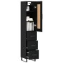 Aparador de madera contrachapada negro 34,5x34x180 cm de vidaXL, Aparadores - Ref: Foro24-3200218, Precio: 135,99 €, Descuent...