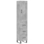 Aparador de madera contrachapada gris hormigón 34,5x34x180 cm de vidaXL, Aparadores - Ref: Foro24-3200221, Precio: 129,95 €, ...