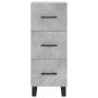 Aparador de madera contrachapada gris hormigón 34,5x34x180 cm de vidaXL, Aparadores - Ref: Foro24-3200221, Precio: 129,95 €, ...