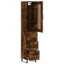 Aparador de madera contrachapada roble ahumado 34,5x34x180 cm de vidaXL, Aparadores - Ref: Foro24-3200222, Precio: 118,99 €, ...