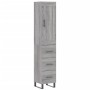 Tall gray Sonoma plywood sideboard 34.5x34x180 cm by vidaXL, Sideboards - Ref: Foro24-3200223, Price: 118,02 €, Discount: %