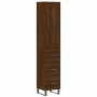 Aparador alto madera contrachapada roble marrón 34,5x34x180 cm de vidaXL, Aparadores - Ref: Foro24-3200224, Precio: 118,18 €,...