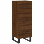 Aparador alto madera contrachapada roble marrón 34,5x34x180 cm de vidaXL, Aparadores - Ref: Foro24-3200224, Precio: 118,18 €,...