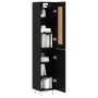 Aparador de madera contrachapada negro 34,5x34x180 cm de vidaXL, Aparadores - Ref: Foro24-3200162, Precio: 104,79 €, Descuent...