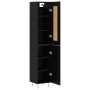 Aparador de madera contrachapada negro 34,5x34x180 cm de vidaXL, Aparadores - Ref: Foro24-3200162, Precio: 104,79 €, Descuent...