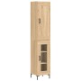 Aparador de madera contrachapada roble Sonoma 34,5x34x180 cm de vidaXL, Aparadores - Ref: Foro24-3200388, Precio: 97,67 €, De...