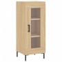 Aparador de madera contrachapada roble Sonoma 34,5x34x180 cm de vidaXL, Aparadores - Ref: Foro24-3200388, Precio: 97,67 €, De...