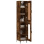 Aparador de madera contrachapada roble ahumado 34,5x34x180 cm de vidaXL, Aparadores - Ref: Foro24-3200390, Precio: 98,34 €, D...