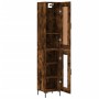 Aparador de madera contrachapada roble ahumado 34,5x34x180 cm de vidaXL, Aparadores - Ref: Foro24-3200390, Precio: 98,34 €, D...