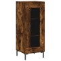 Aparador de madera contrachapada roble ahumado 34,5x34x180 cm de vidaXL, Aparadores - Ref: Foro24-3200390, Precio: 98,34 €, D...