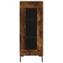 Aparador de madera contrachapada roble ahumado 34,5x34x180 cm de vidaXL, Aparadores - Ref: Foro24-3200390, Precio: 98,34 €, D...