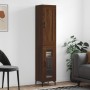 Tall brown oak plywood sideboard 34.5x34x180 cm by vidaXL, Sideboards - Ref: Foro24-3200392, Price: 104,54 €, Discount: %