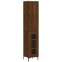 Aparador alto madera contrachapada roble marrón 34,5x34x180 cm de vidaXL, Aparadores - Ref: Foro24-3200392, Precio: 104,54 €,...