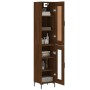 Tall brown oak plywood sideboard 34.5x34x180 cm by vidaXL, Sideboards - Ref: Foro24-3200392, Price: 104,54 €, Discount: %