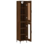 Tall brown oak plywood sideboard 34.5x34x180 cm by vidaXL, Sideboards - Ref: Foro24-3200392, Price: 104,54 €, Discount: %