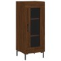 Aparador alto madera contrachapada roble marrón 34,5x34x180 cm de vidaXL, Aparadores - Ref: Foro24-3200392, Precio: 104,54 €,...