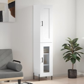 Tall white plywood highboard 34.5x34x180 cm by vidaXL, Sideboards - Ref: Foro24-3200393, Price: 111,36 €, Discount: %