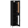 Aparador de madera contrachapada negro 34,5x34x180 cm de vidaXL, Aparadores - Ref: Foro24-3200394, Precio: 104,89 €, Descuent...